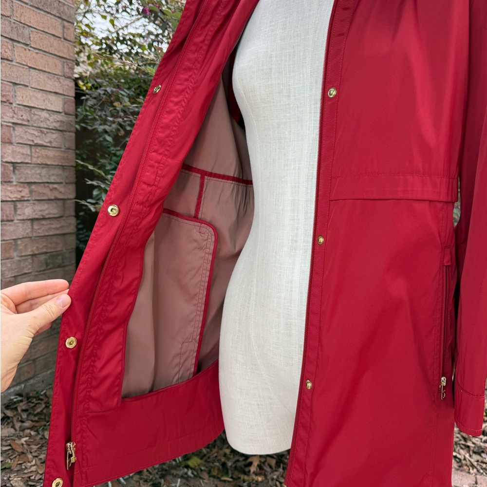 Cole Haan Women's Vibrant Red Windbreaker - Picture 4 of 5